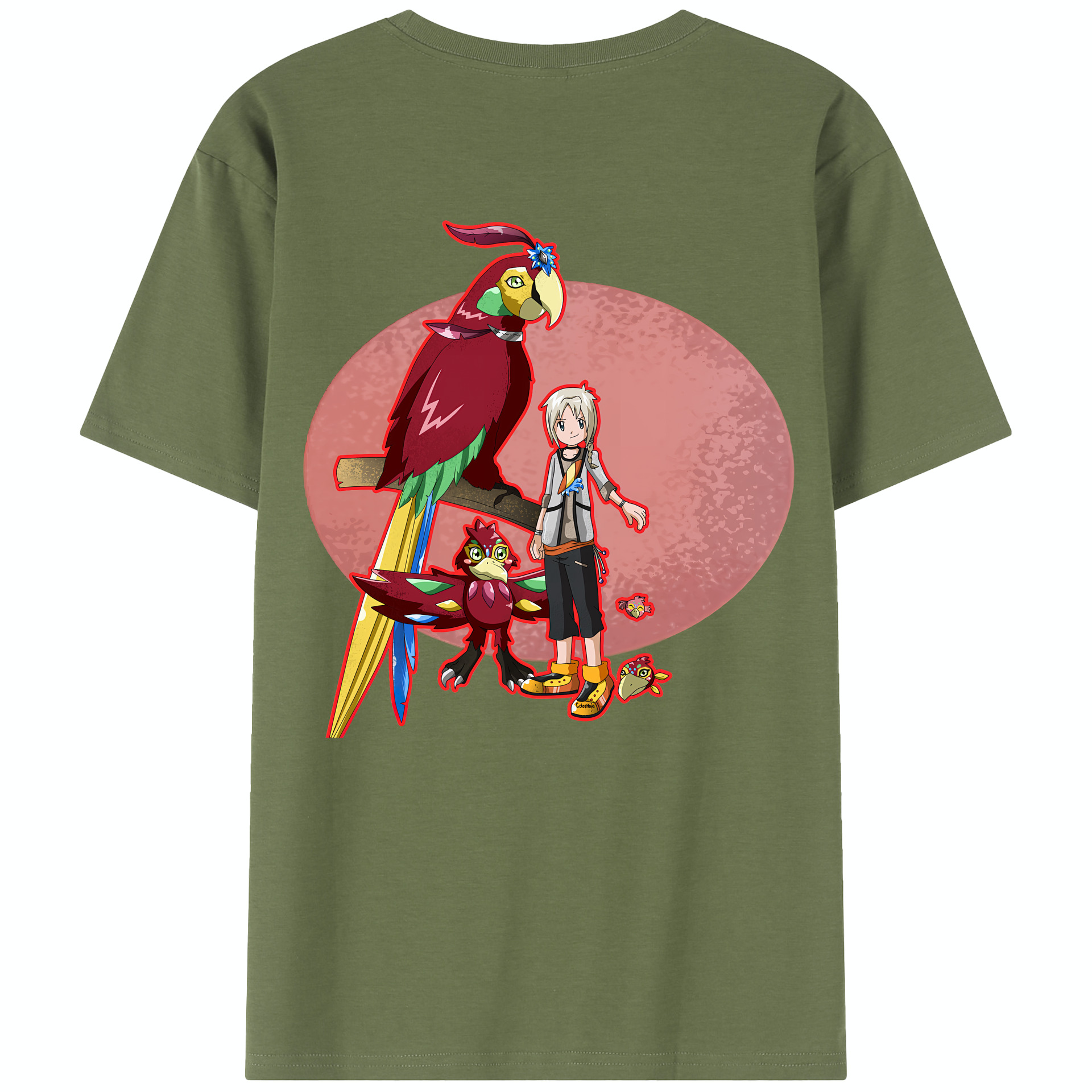 （画像用） Digimon デジタルモンスター/デジモン 綿100％半袖Tシャツ（背面プリント）